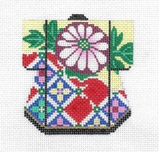Elegant Blossoms on a Petite Kimono HP Needlepoint Canvas by LEE RETIRED 