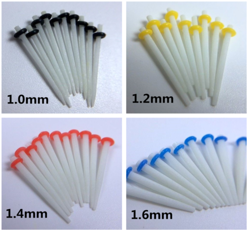 100 piezas pasadores de conducto radicular recto de fibra de vidrio dental corona de 1,0/1,2/1,4/1,6 núcleos - Imagen 1 de 13
