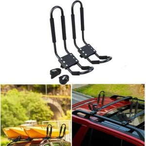 2x Adjustable Universal Hard Kayak Canoe Carrier Car Roof Rack J Bars W Straps Ebay