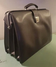 Jack Georges Prestige Classic Briefbag Briefcase Leather Handmade 5505 Key Lock