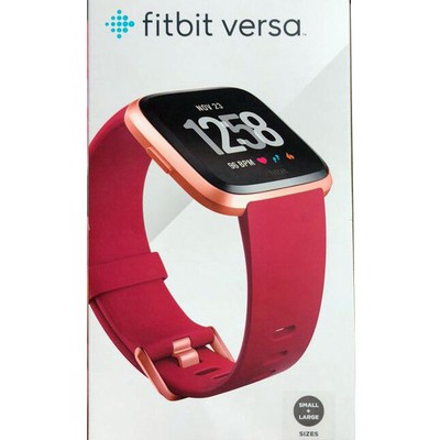 fitbit versa ruby red and rose gold