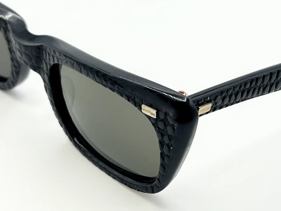 Vintage NOS! Óculos de sol American Optical GATOR preto AO não usado anos 60 / estojo #436 - Imagem 3 de 4