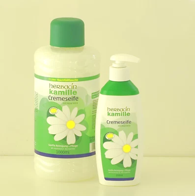 HERBACIN KAMILLE CREMESEIFE 200 ml u. NACHFÜLLER 1000 ml