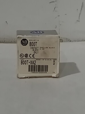 NEW! Allen Bradley 800T-XA2  Contact Block   2-NO  SER D (A7A)