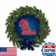 Rico Industries NCAA Ole Miss Wreath Shape Felt Pennant - University of Mississi