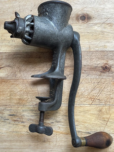 Antique Bench Mount Food Chopper/Grinder. Universal #1