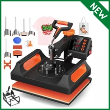 11 IN 1 Combo T-Shirt Heat Press 12"x15" Transfer Machine Sublimation Swing Away