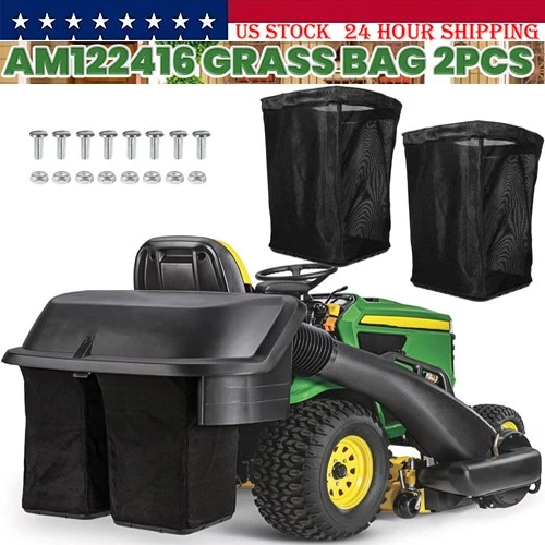 For John Deere 100 105 110 115 120 AM122416 Grass Bag Collection Systems 2PCS