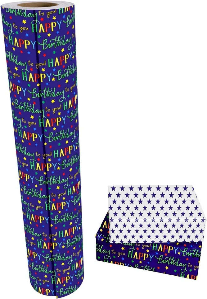 Premium Jumbo Birthday Wrapping Paper - 30'' x 100' - Perfect for Parties - Image 4 of 4