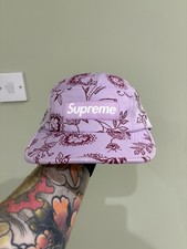 Supreme SS25 Floral Jacquard Woven Camp Cap Lavender pink