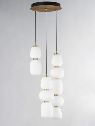 ET2 E25069-92 Gold/Black Soji 3-Light 16"W Led Multi Light Pendant - Picture 4 of 4