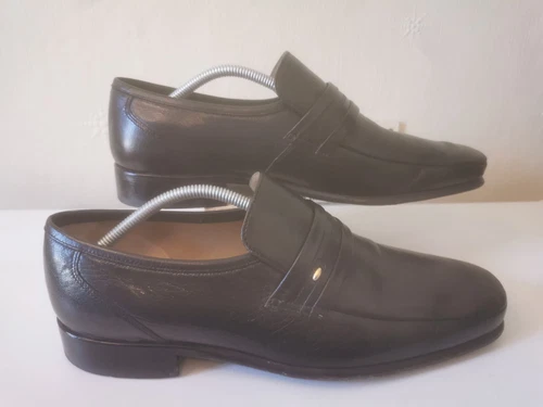 Mocassini Clarks Penny scarpe slip on in pelle nera taglia 10 5