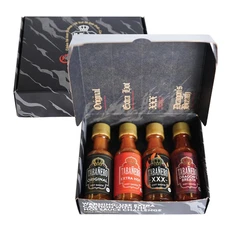 Tabañero Challenge Box, Hot Sauce Gift Set, 4 Pack, Original, Extra, XXX Hot and