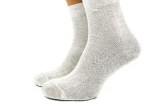 Men's Quick-Dry Mesh Organic Linen Flax Socks, Super Breathable, 7-Pack (9-11)