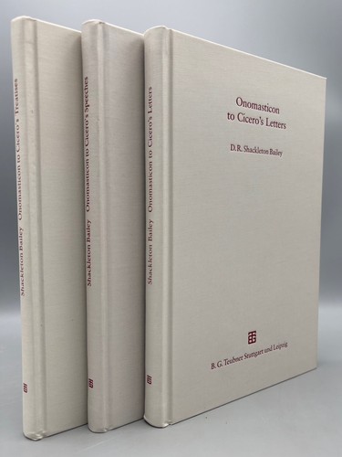 ONOMASTICON TO CICERO'S SPEECHES, LETTERS, TREATISES, by D.R. Shackleton Bailey - Picture 2 of 9