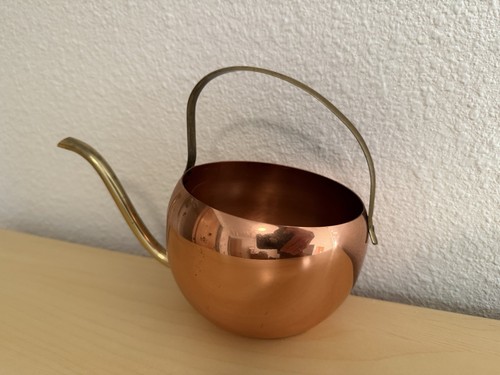 Vintage Coppercraft Guild Solid Copper with Brass Spout and Handle Watering Can