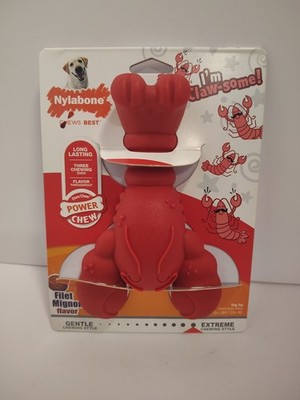 Nylabone Power Chew Lobster Dog Toy Filet Mignon X-Large - 50+ lbs Fast Ship!