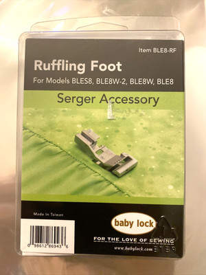 Baby Lock Serger Ruffling Foot BLE8-RF Serger accessory