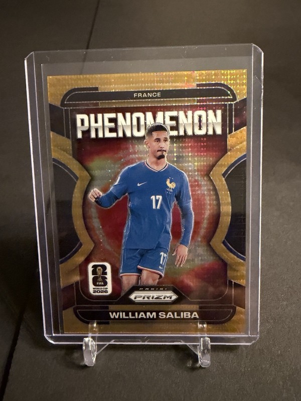 2026 Prizm FIFA World Cup William Saliba Phenomenon Preferred Gold #10/10 France