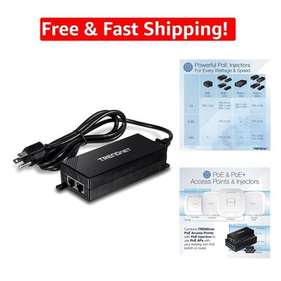 Gigabit PoE+ Injector - 30W Power Over Ethernet, 100M Distance, Metal Housing