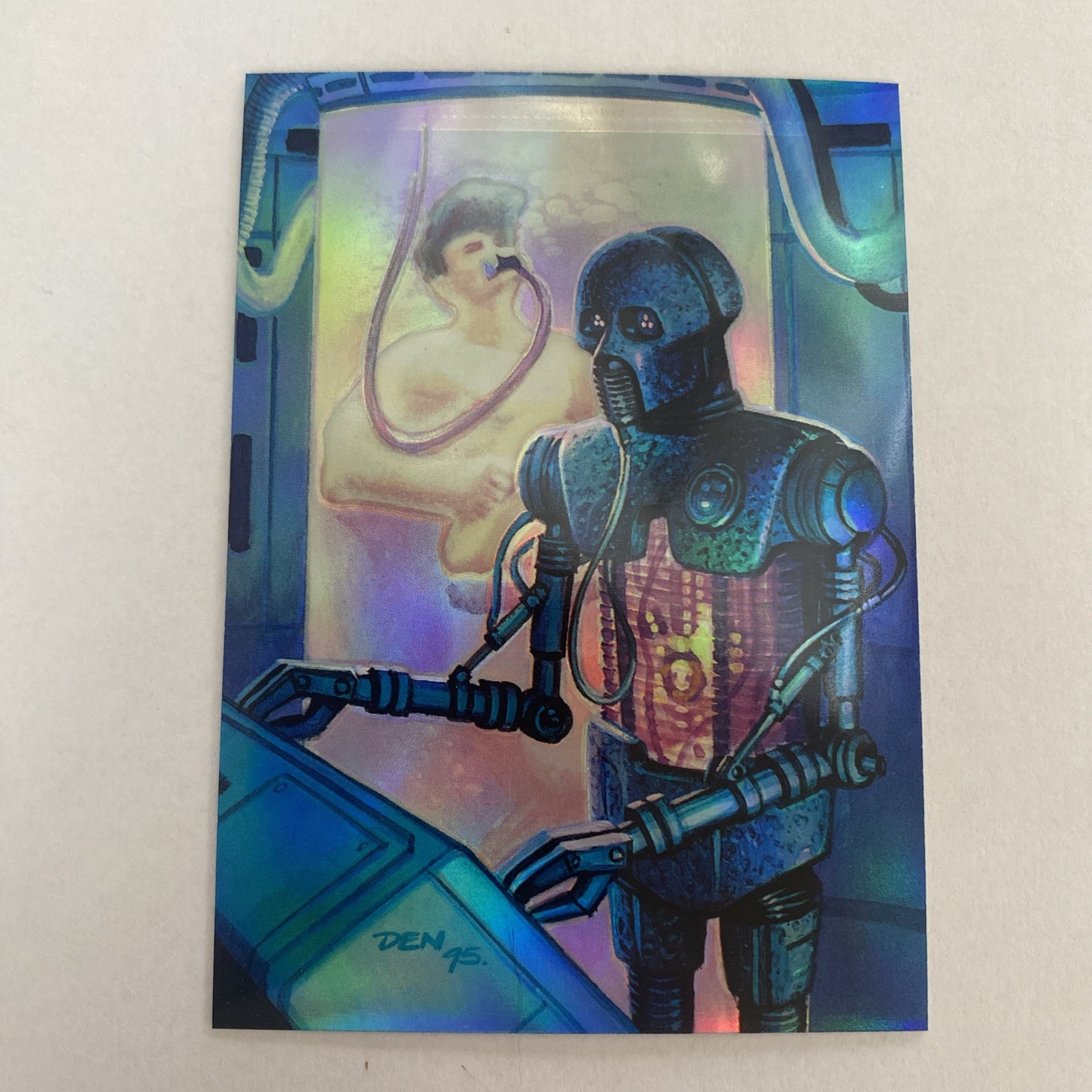 STAR WARS 1996 TOPPS FINEST  REFRACTOR 84 2-1B And Luke Skywalker SSP