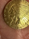 1914 $2.50 Dollar United States Indian Head Quarter Eagle Gold Coin Mint! Denver