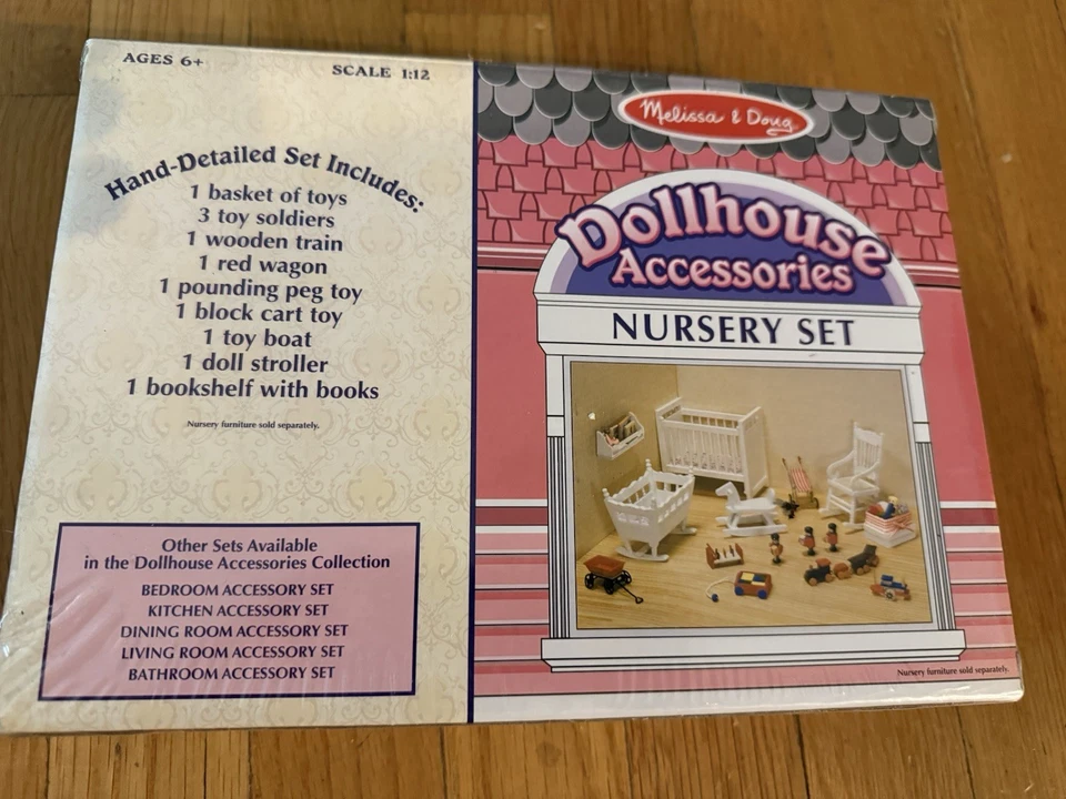 Acceso a casa de muñecas Melissa & Doug. Juego de guardería escala 1:12 trenes de juguete y soldados Foto 2 de 2