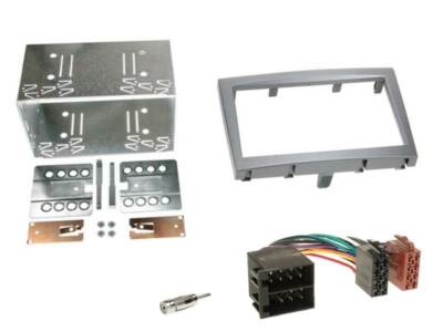 2 DIN Radioeinbauset passend für Porsche Boxster 2004-2009 Blende vulkangrau