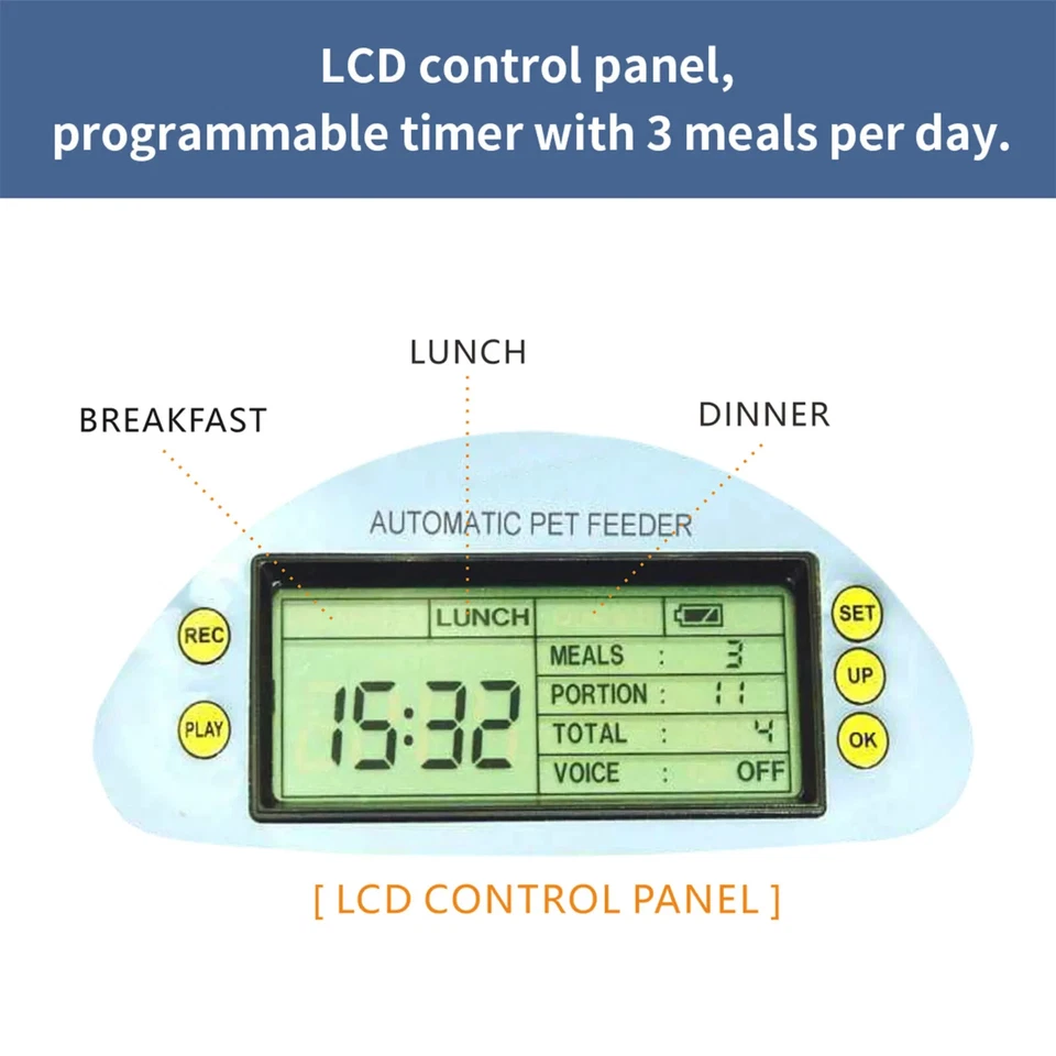 Automatischer Futterautomat Futterspender App Hund Katze Haustier Timer | 5.5L - Bild 4 von 4