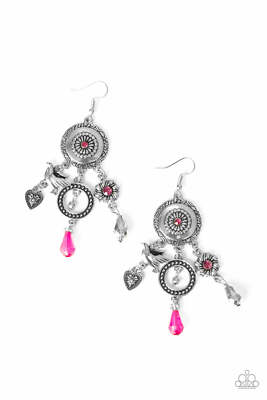 Paparazzi: Springtime Essence Pink Earrings
