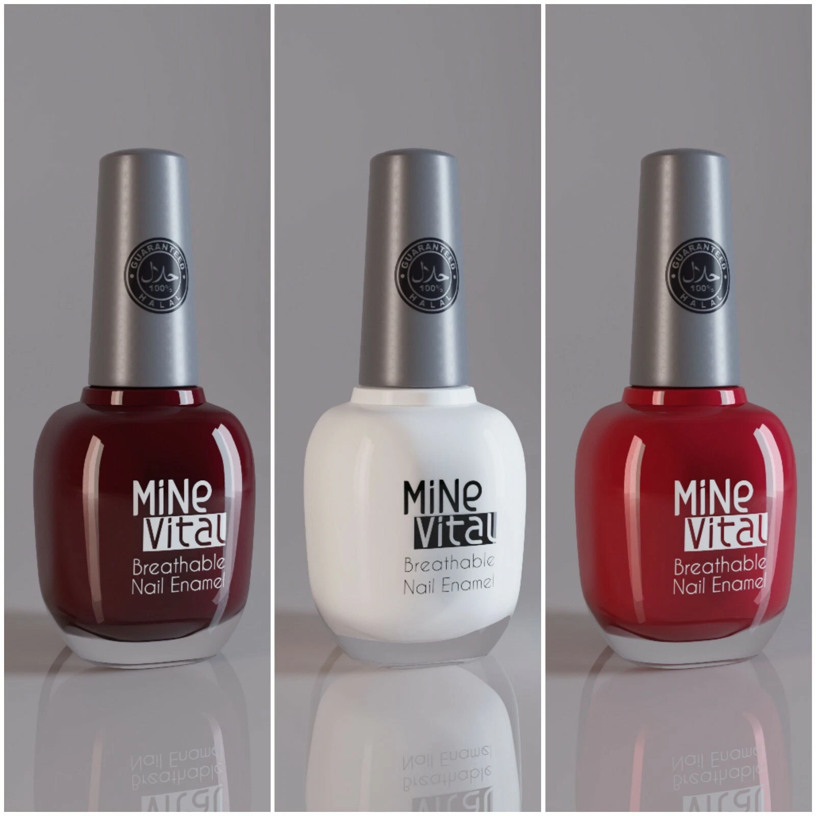 Halal/Vegan Nail Polish Set. Three Colours. One Deal ! (Introductory Offer)
