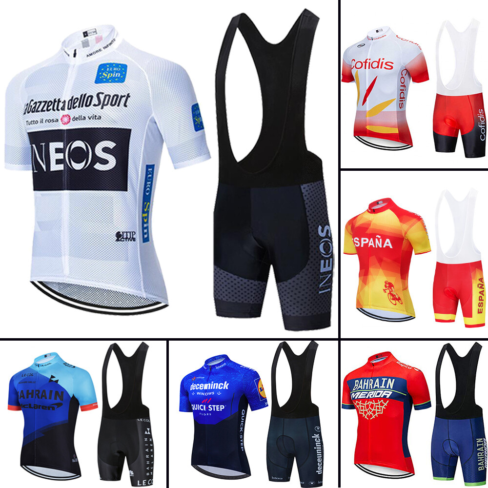 Maglia ciclismo uomo bike team set bici corsa abbigliamento bretelle set