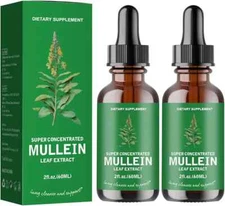 Natural Herbal Lung Cleanse Mullein Leaf Extract Drops for Lung Health 120ML