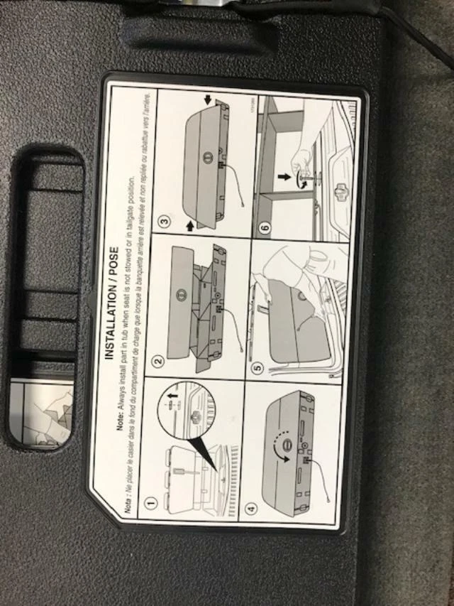 Nueva cubierta de compartimento de almacenamiento de asiento de tercera fila Ford Freestar 2005-2007 fabricante de equipos originales Foto 2 de 4