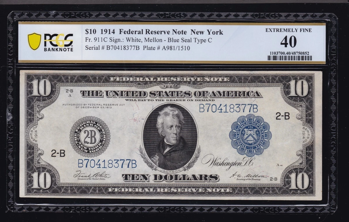40 Graded 1914 Year US Federal Reserve Large Notes for sale | eBay