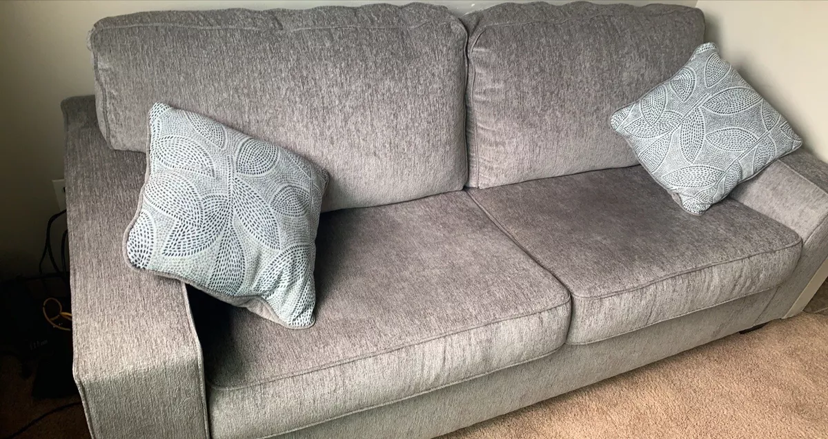 Gray Sofa Couch Nordic L Shaped Couch with Modern Polyester