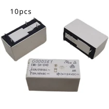 10PCS For EMI-SH-124D EMI-SS-124D 24VDC Goodsky General Purpose Relay 12A 5Pins-