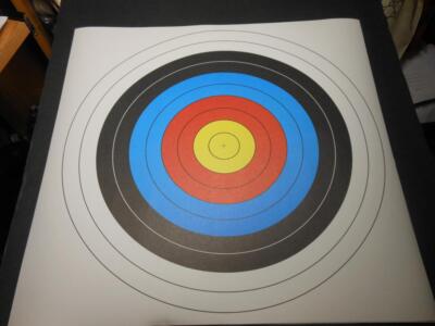NEW 7 PACK OF THICK 5 COLOR PAPER ARCHERY TARGET FACES 17 X 17 40 cm USA MORRELL