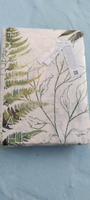 Heckett & Lane Flanell BettwäSche 155X220 Zeno White BläTter Farn GrüN Weiß