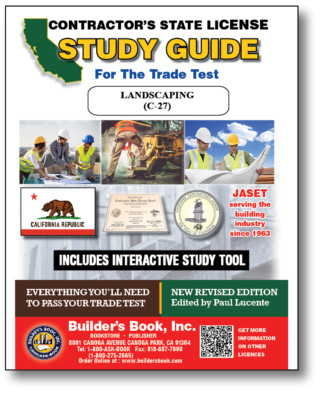 Jaset's California Landscaping (C-27) Trade Book plus Online Study Tool