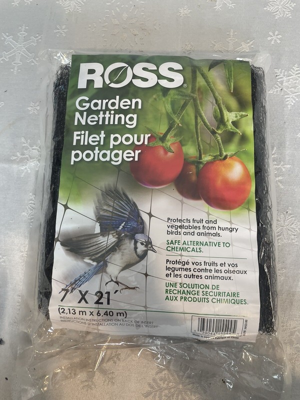 Black Ross Garden Netting 7’ By 21’ (new)