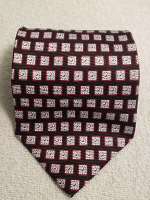 Vicky Davis ''Time Flies'' Neck Tie Clock Faces + Fly's 100% Korean Slik 