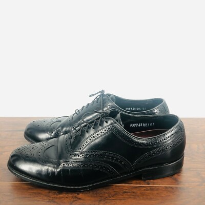 Florsheim Shoes Men's Black Leather Brogue Oxford Wingtip 20381