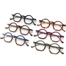 Retro Acetate Round Eyeglasses Frames Men Women Clear Lens Glasses Frames New