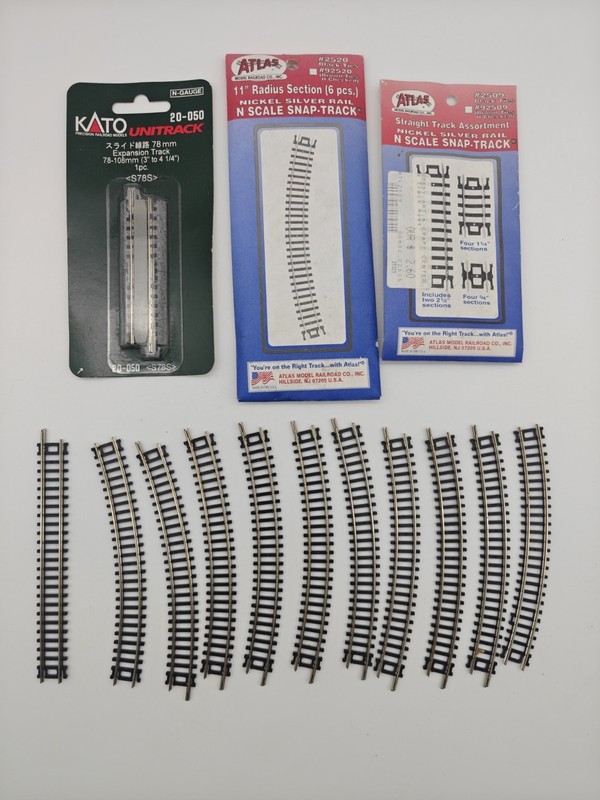 N Scale Track Lot Atlas Snap Track Curves & Straights + Kato Unitrack Expansion