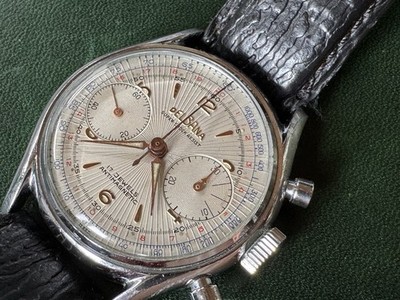 Vintage Delbana RARE Dial Chronograph Landeron 48 17 Jewels Swiss Made