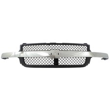 Grille Assembly Black With Chrome Center Bar For 2001-02 Silverado 2500 Hd 3500