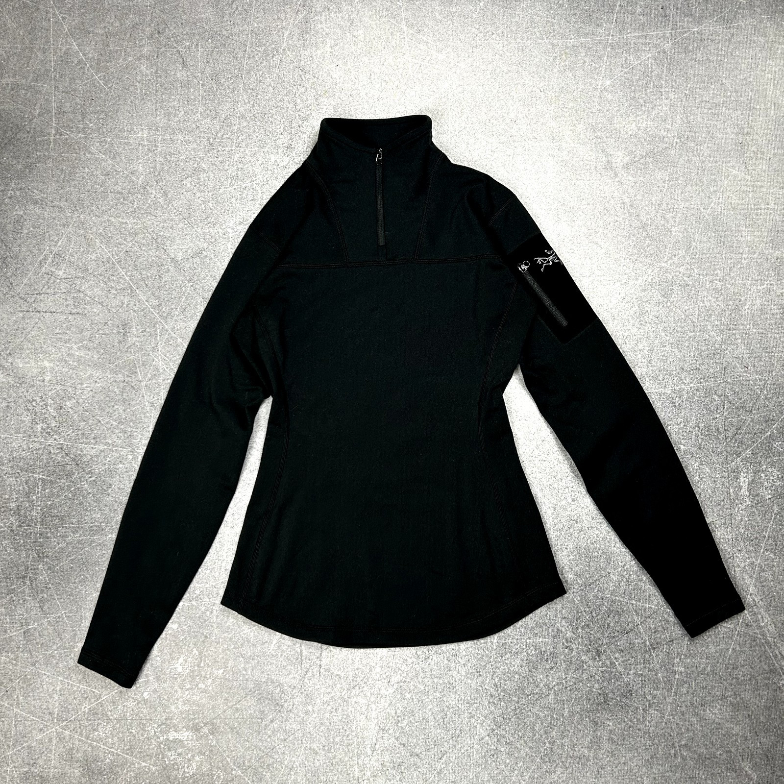 Arc'teryx Giacca Pile Donna Taglia S Quarto Zip Pullover Nero