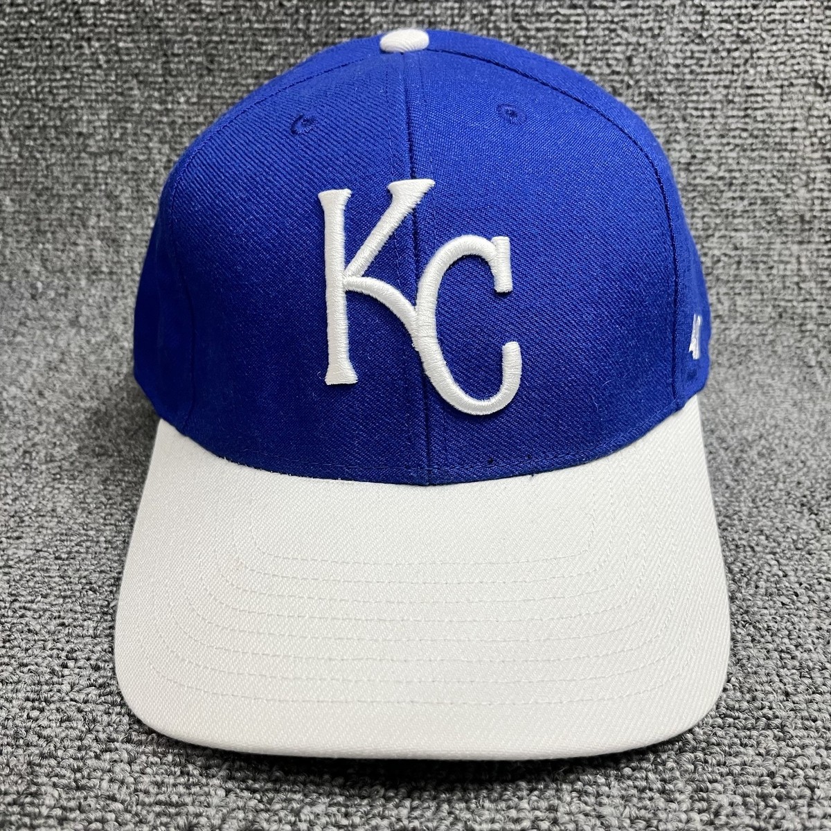 '47 Brand Kansas City Royals KC Snapback Hat Royal Blue White Adjustable Cap New