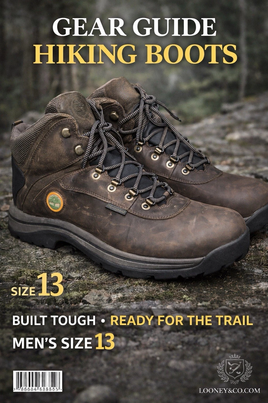 Timberland Waterproof Hiking Boots Brown Leather Men’s Size 13 Trail Outdoor